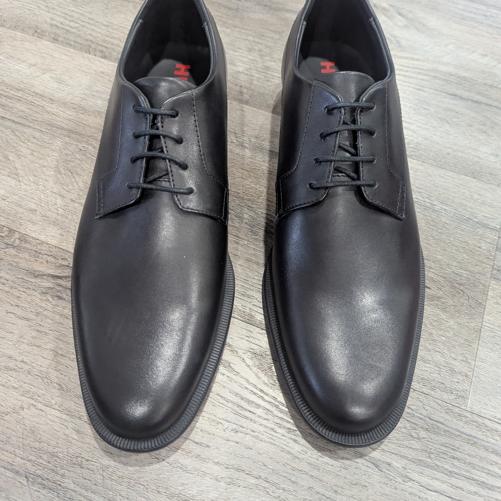 Hugo Boss Black Leather Kyron Derby Dress Shoes New In Box!
